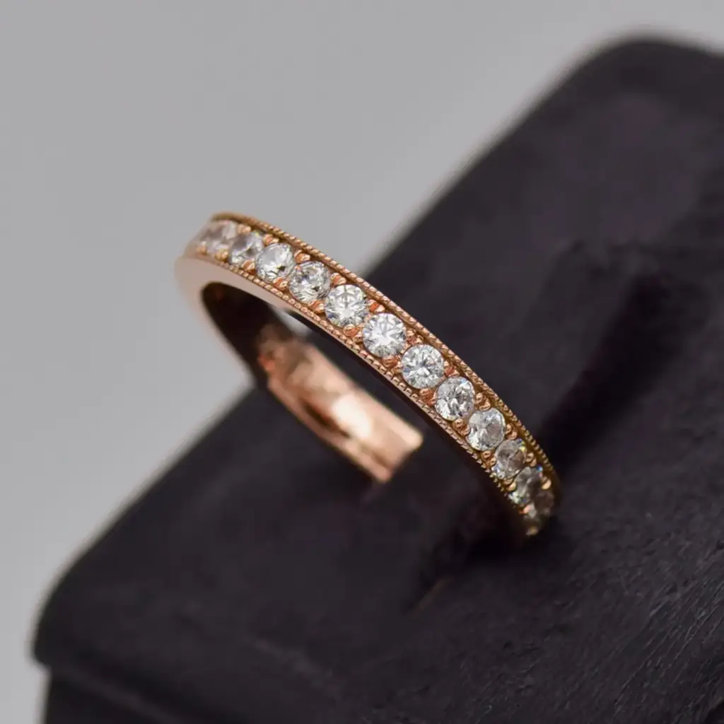 9ct Rose Gold Eternity Ring - View 3