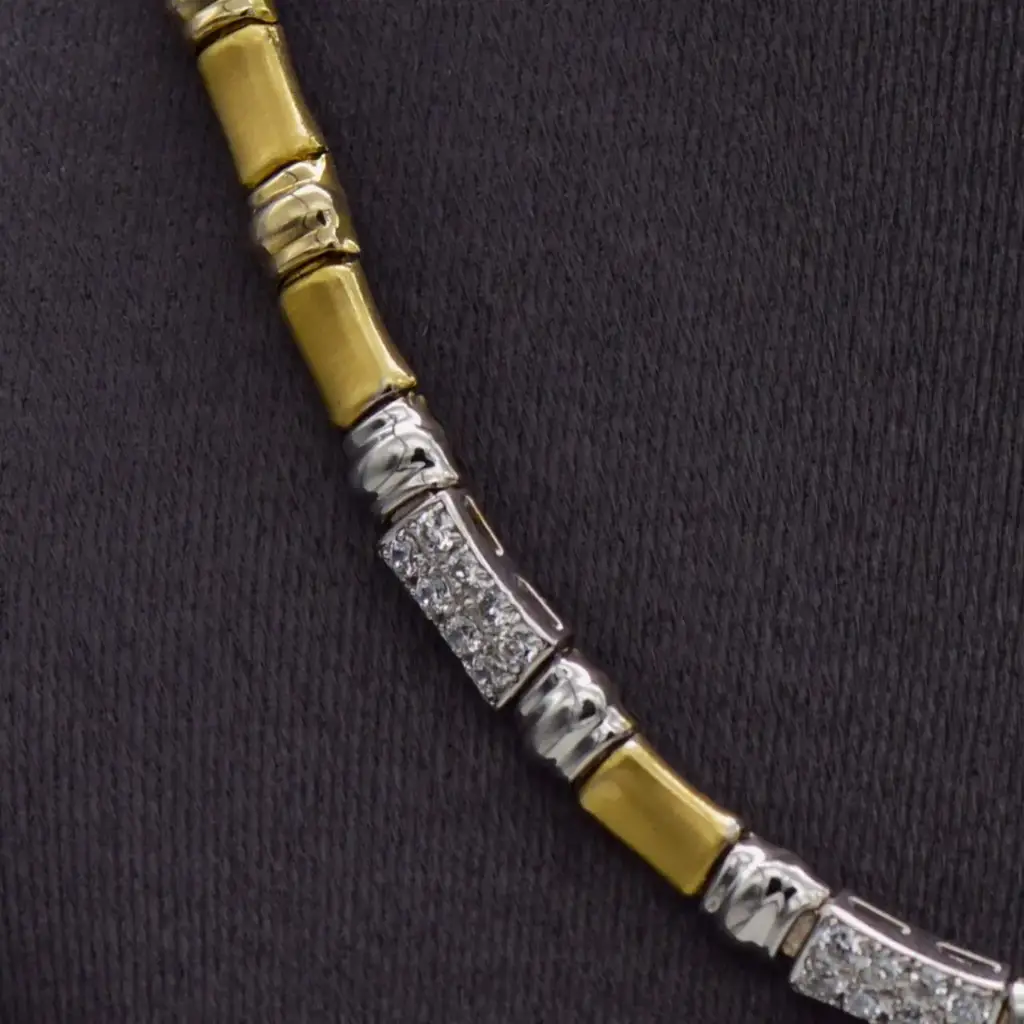 14ct Two Tone Gold Necklace - View 2