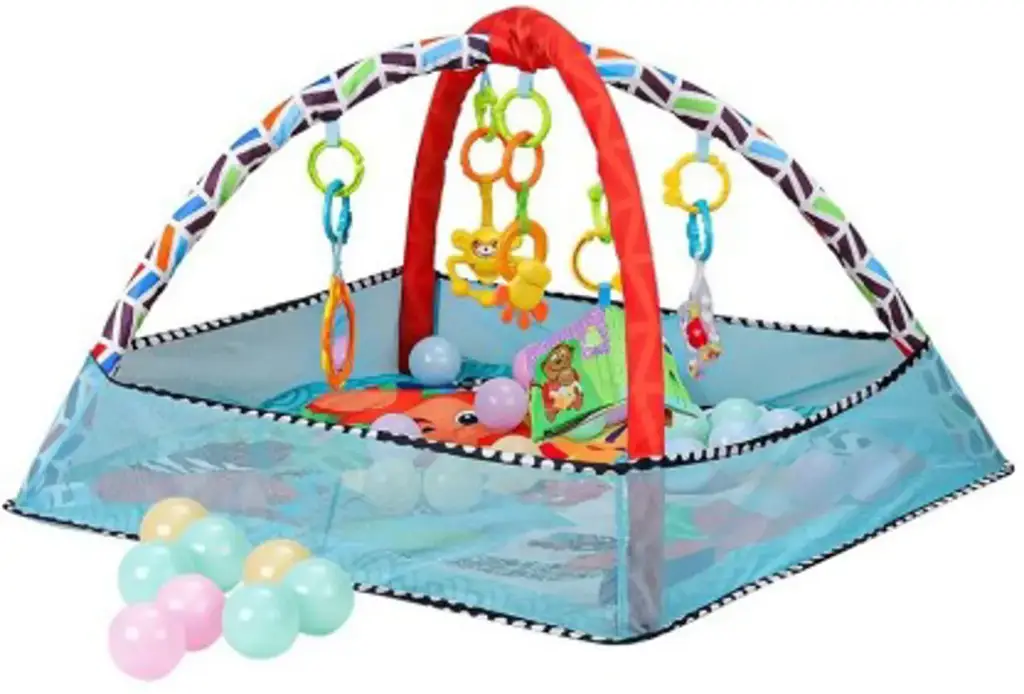 Baby Gym Play Mat With Ocean Ball & Sensory Toys Great For Newborn Infant - View 2