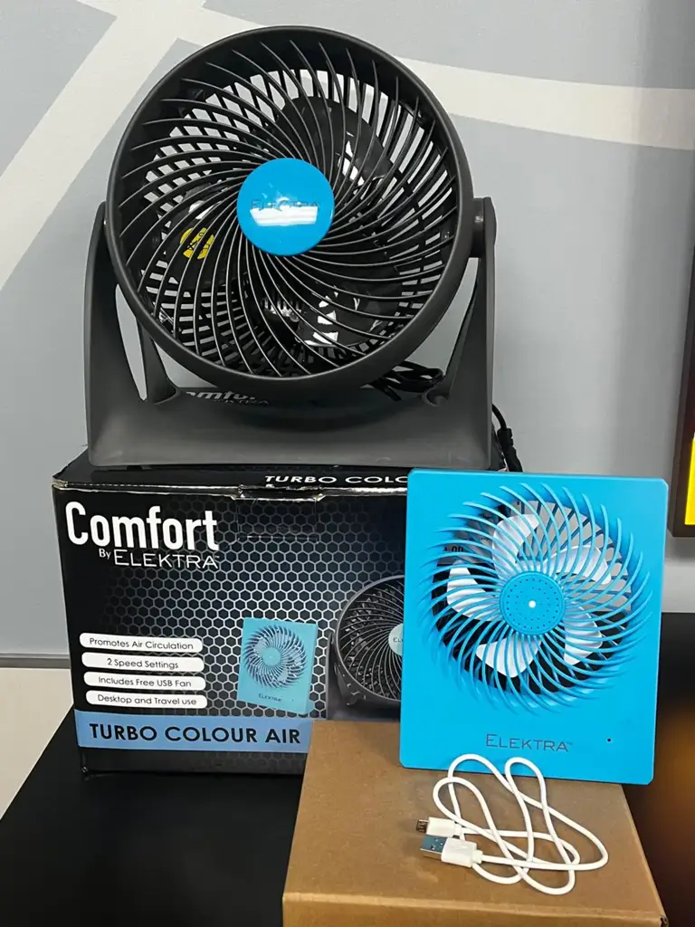 Elektra Turbo Color Air Turbo 23Cm Fan Plus Portable Usb Desk Fan
