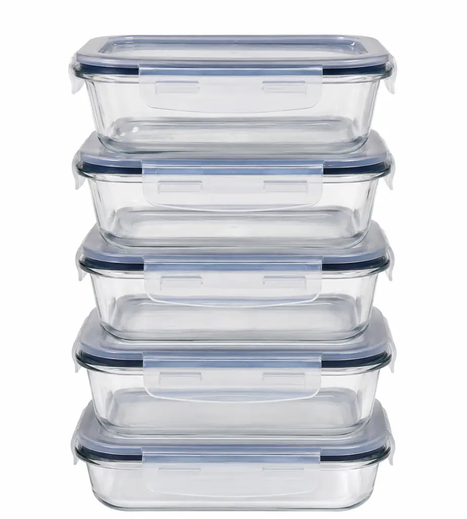 5-Piece Glass Food Storage Container Set