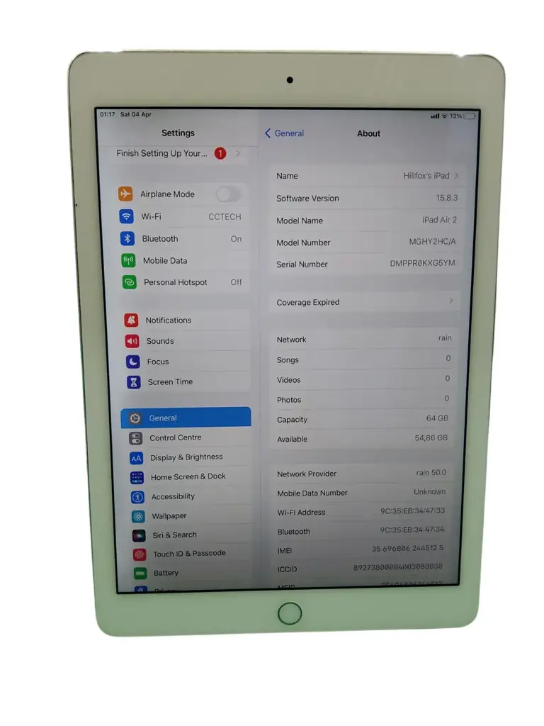 Apple Ipad Air 2 A1567 64Gb Wi-Fi And Cellular Tablet - View 3