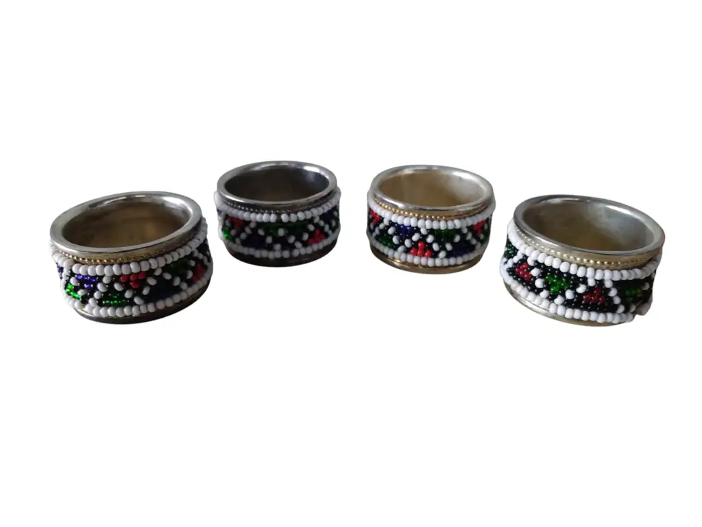 African - Theme Beaded Napkin Holder Set