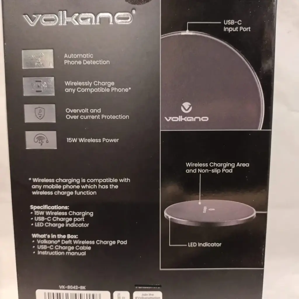 Volkano Deft Wireless Phone Charger Pad (Vk-8042-Bk) - View 3