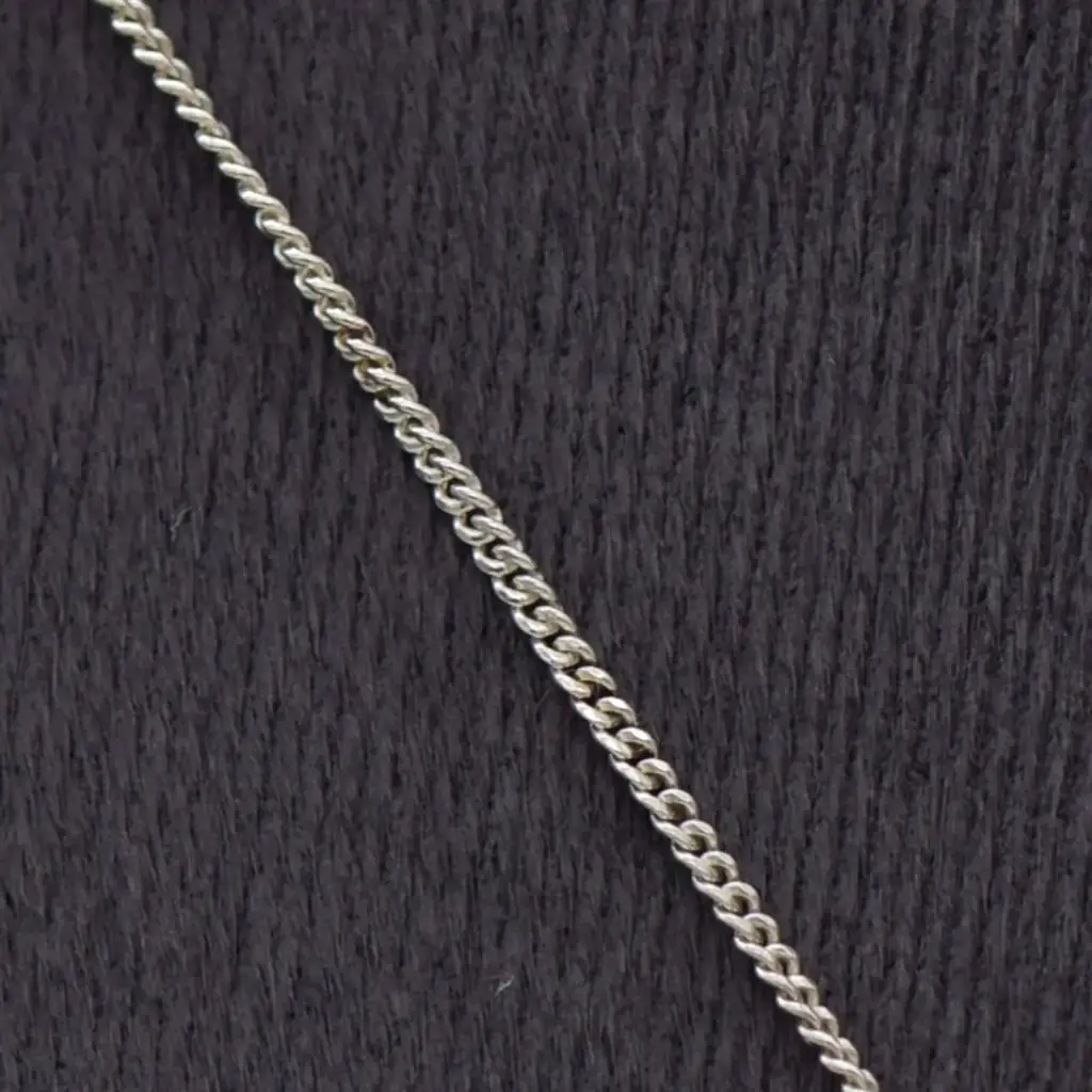 Silver-925 Chain Curb-Link & Pendant - View 3