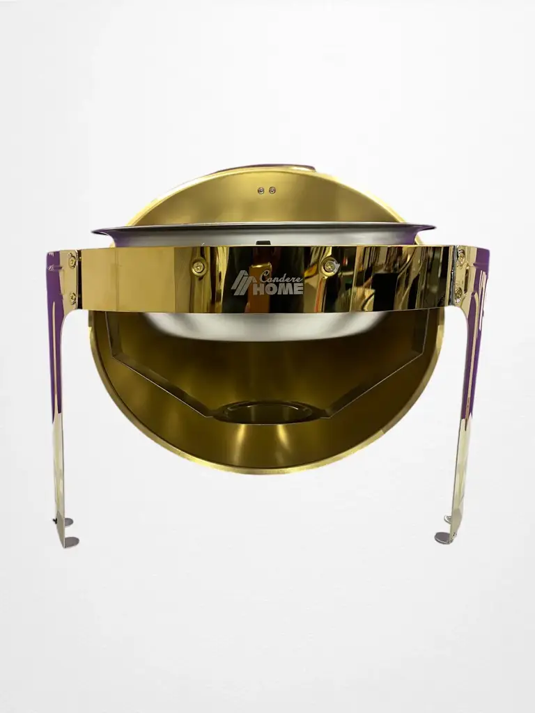 Condere Home Gold-Finished Roll-Top Chafing Dish. - View 3