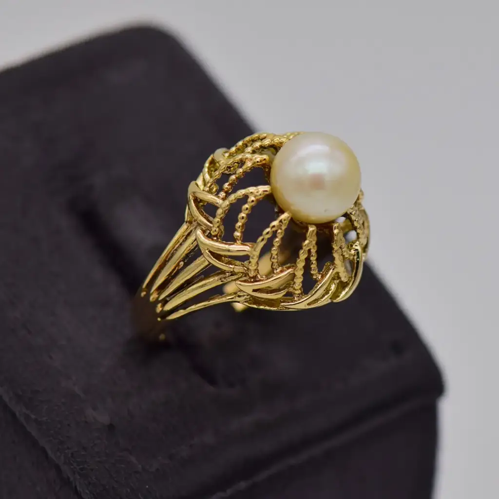 9ct Yellow Gold Dress Ring - View 2