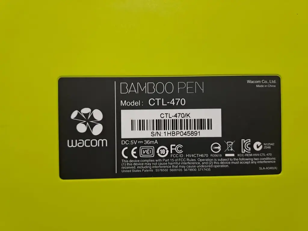 Wacom Bamboo Pen Graphics Tablet – Ctl-470 – Second Hand - View 2