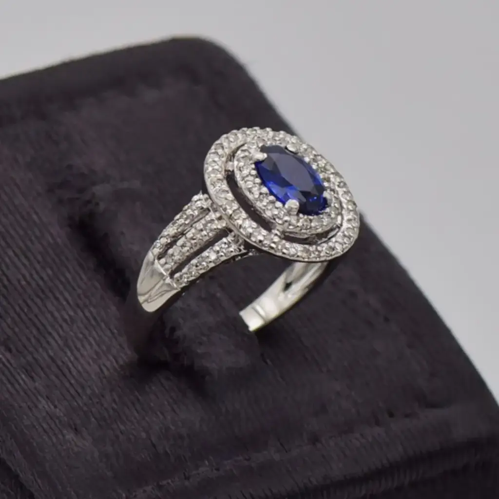 9ct White Gold Dress Ring - View 2