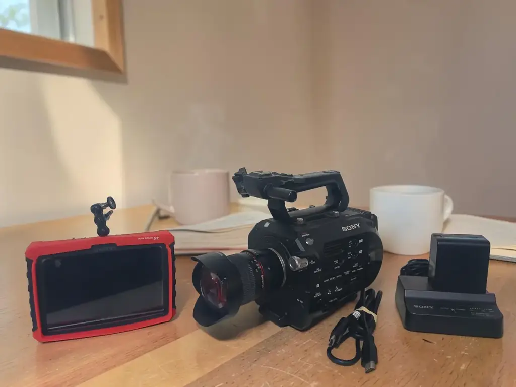 Sony Pxw-Fs7 4K Professional Cinema Camera Kit With 14Mmf/2.8 Lens + Field Monitor