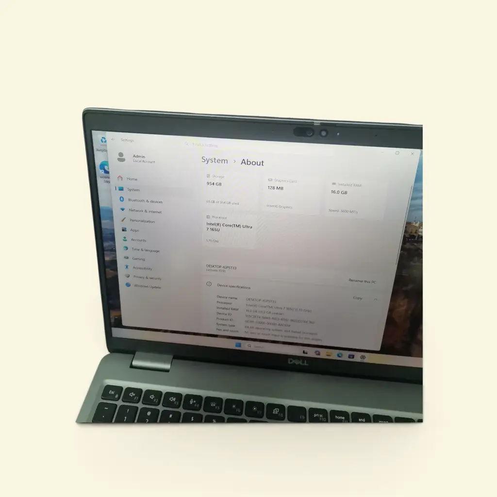 Dell Latitude 5550 Core Ultra 7 165U Ram 16Gb 1Tb Ssd Laptop - View 2