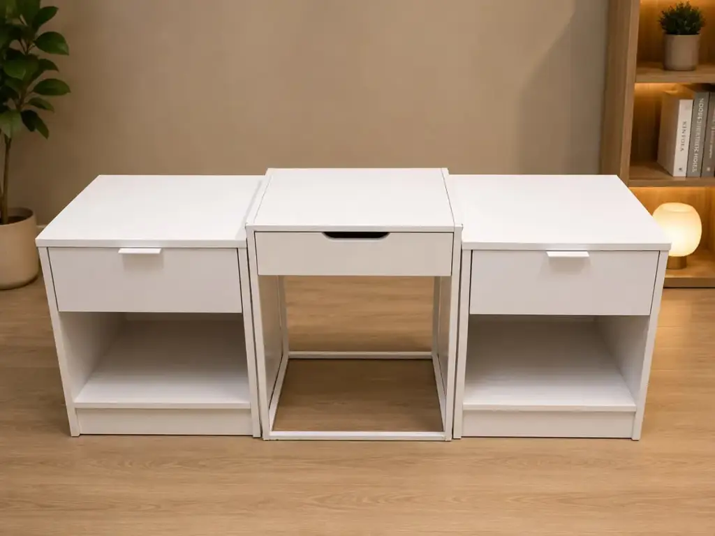 White 3 Piece Drawers Pre Owned