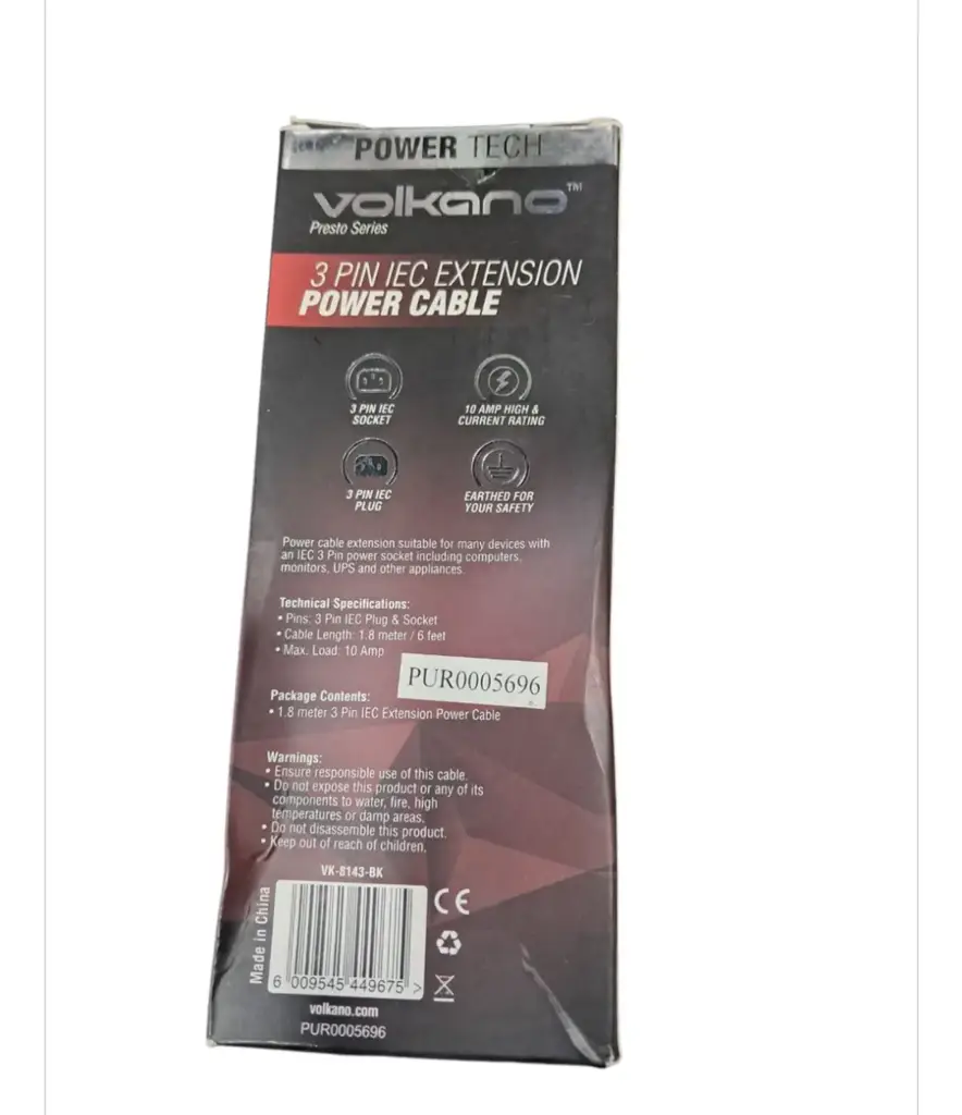 Volkano Power Cord Presto Series - View 2