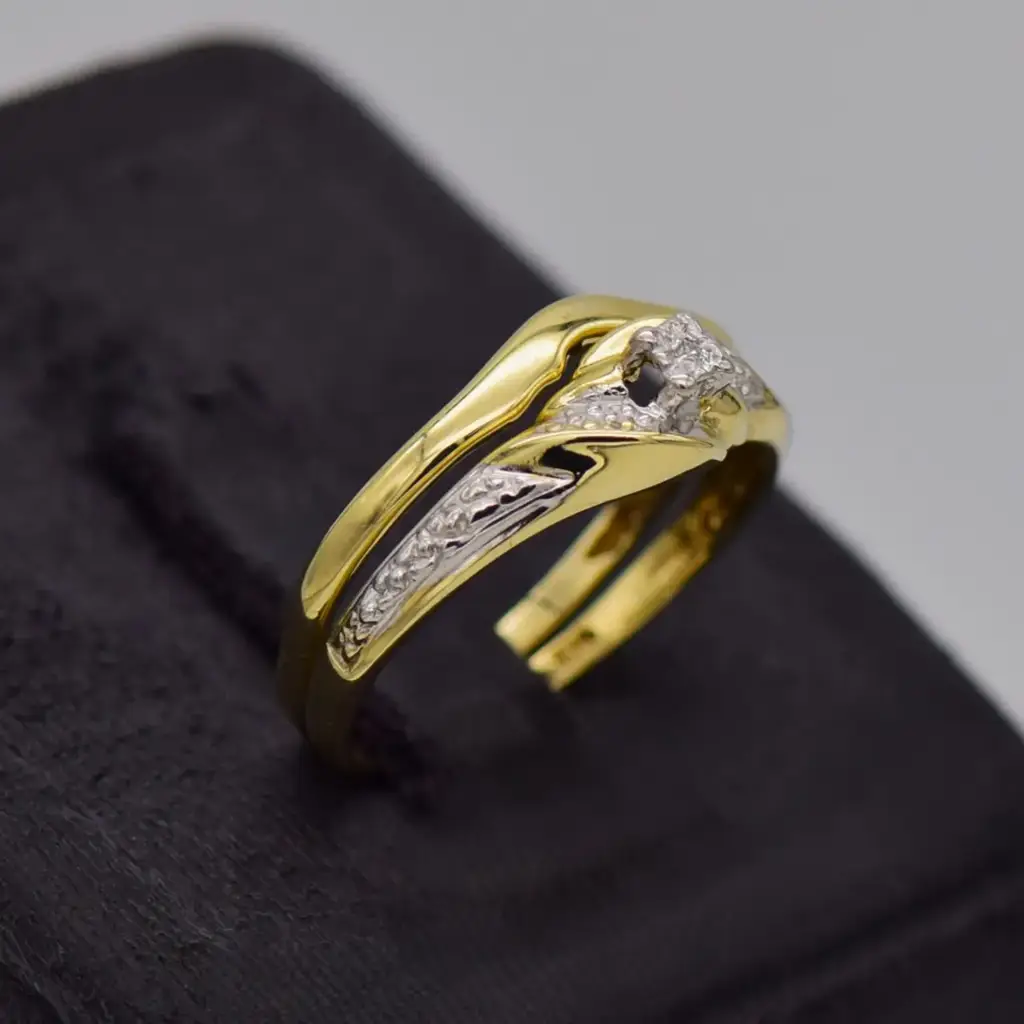9ct Yellow Gold Yellow Gold Wedding Ring Twin Set - View 2