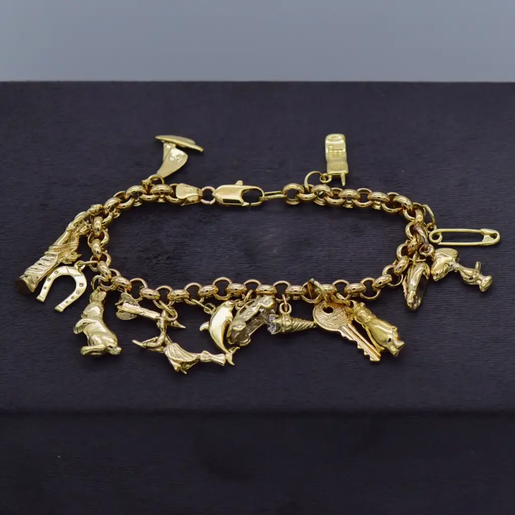 9ct Yellow Gold Bracelet Charms
