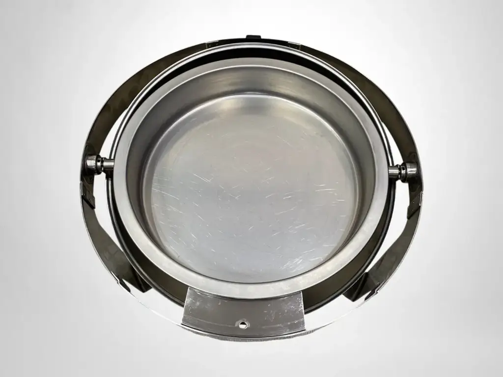 Stainless Steel Round Roll-Top Chafing Dish. - View 2