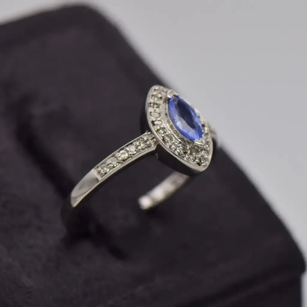 9ct White Gold Engagement Ring - View 2