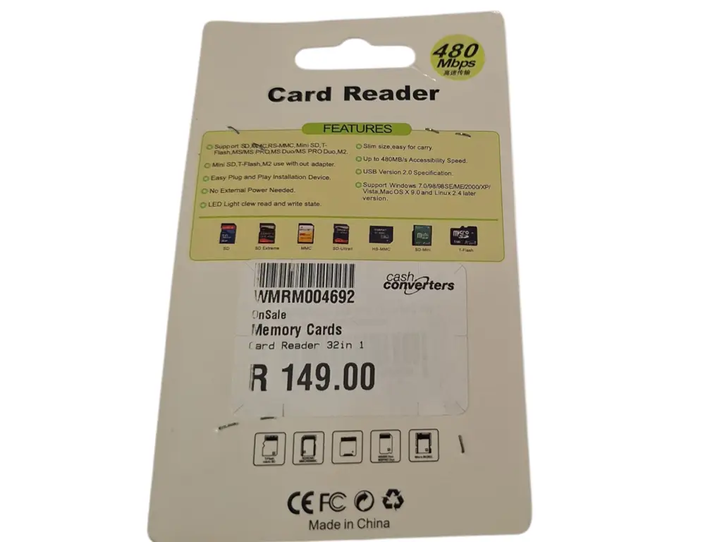 32-In-1 "All In One" Usb 2.0 Memory Card Reader New!! - View 3