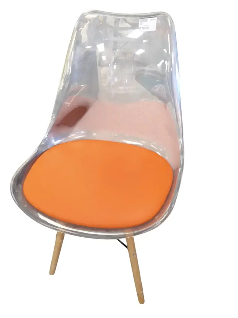 Clear And Orange Chair
