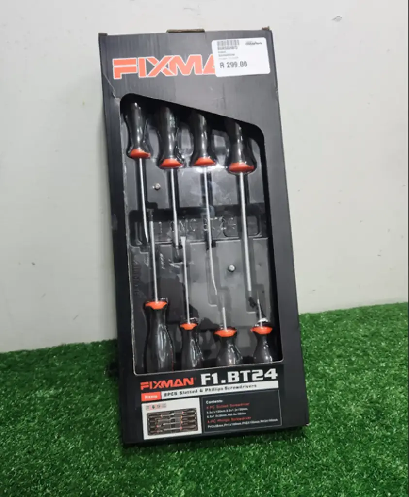 Fixman 8Pc Slotted & Phillips Screwdriver Set, Tool Insert Module | Fix F1bt24