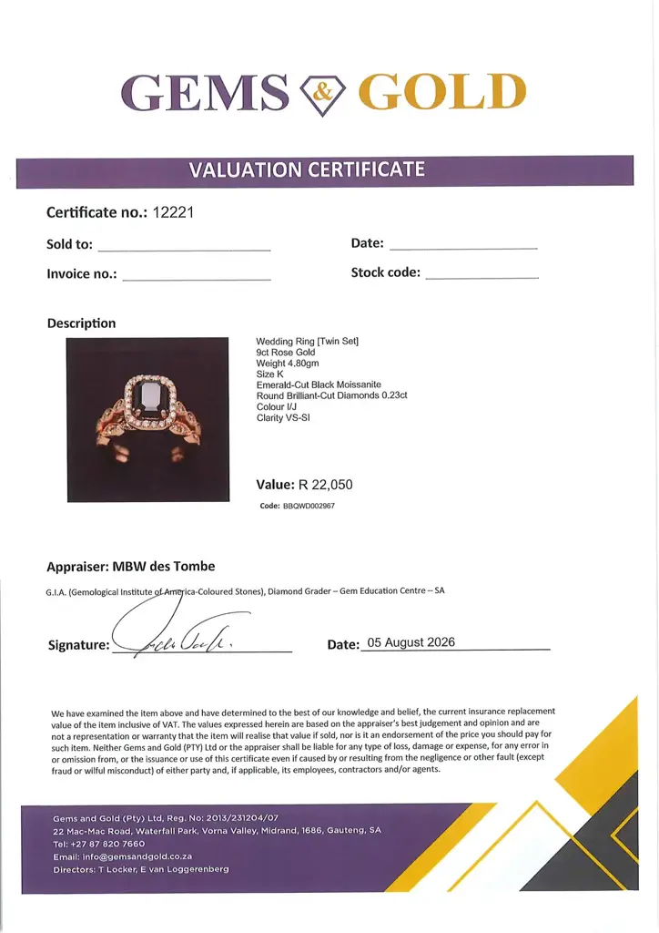 9ct Rose Gold Wedding Ring Twin Set - View 4