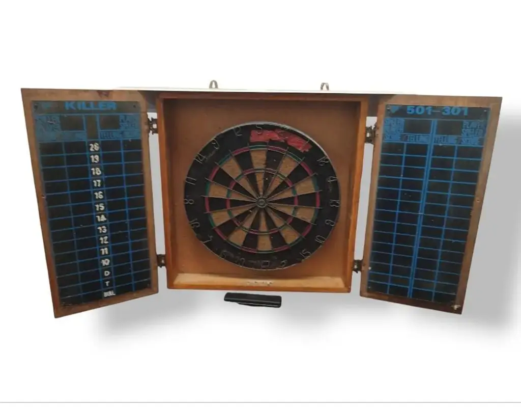 Dart Board With Darts