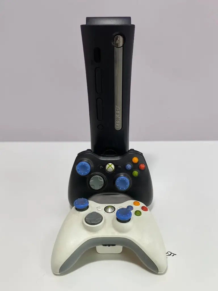 Microsoft Xbox 360 Slim Console With Wireless Controllers - View 3
