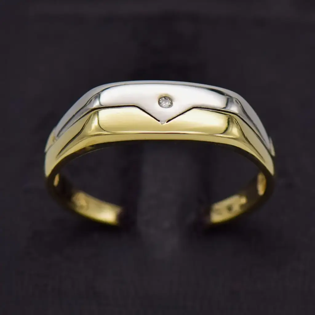 9ct Two Tone Men's Ring