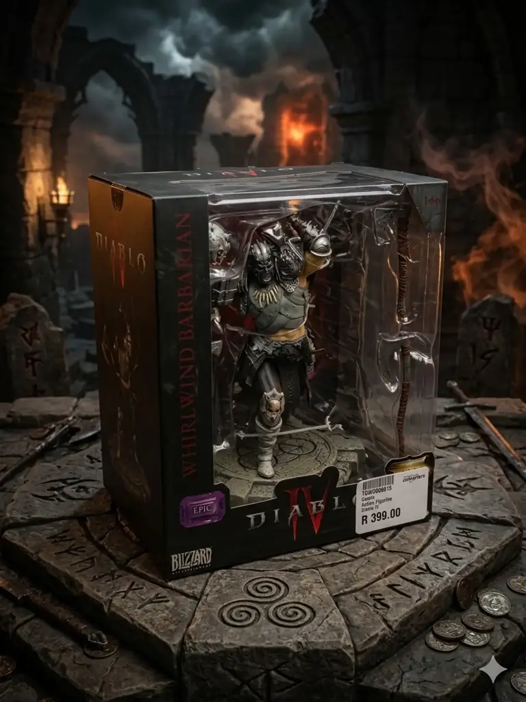 Diablo Iv Whirlwind Barbarian 1:12 Scale Posed Figure - Pre-Owned