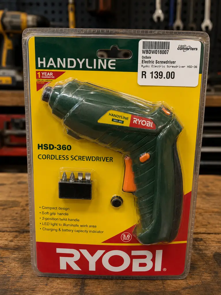 Ryobi Handyline Hsd-360 Cordless Electric Screwdriver (3.6V)