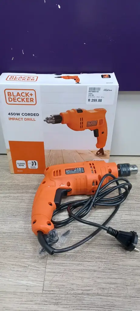 Black+Decker Beh201-Gb Corded Drill 450W 240V - View 3