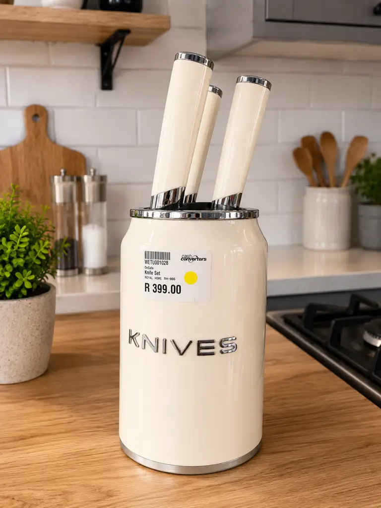 6 Piece Knife Set ( White ) Brand New