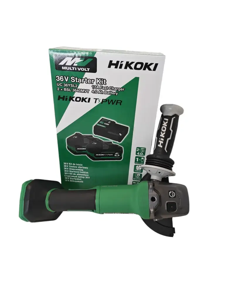 Hikoki 36V Cordless Angle Grinder With 2X Batteries