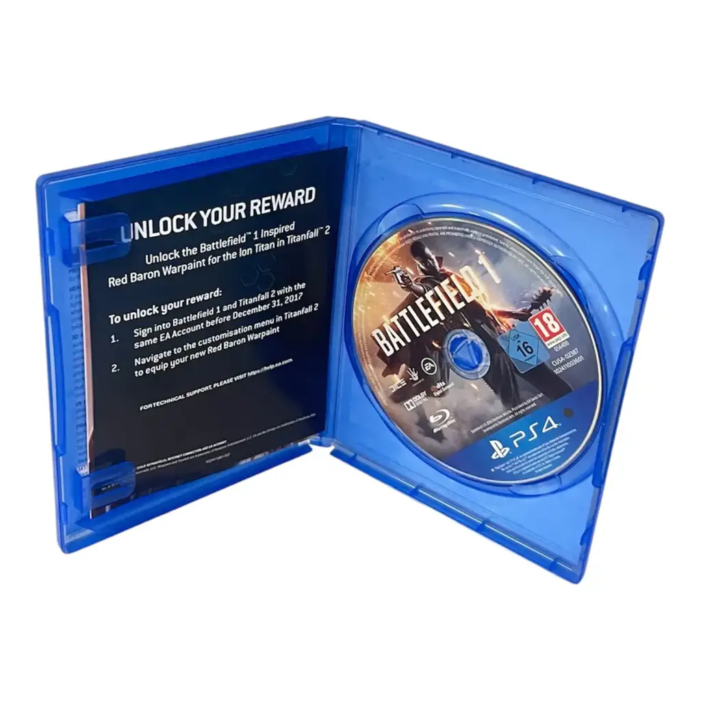 Ps4 Battlefiels 1 Game Disc - View 2