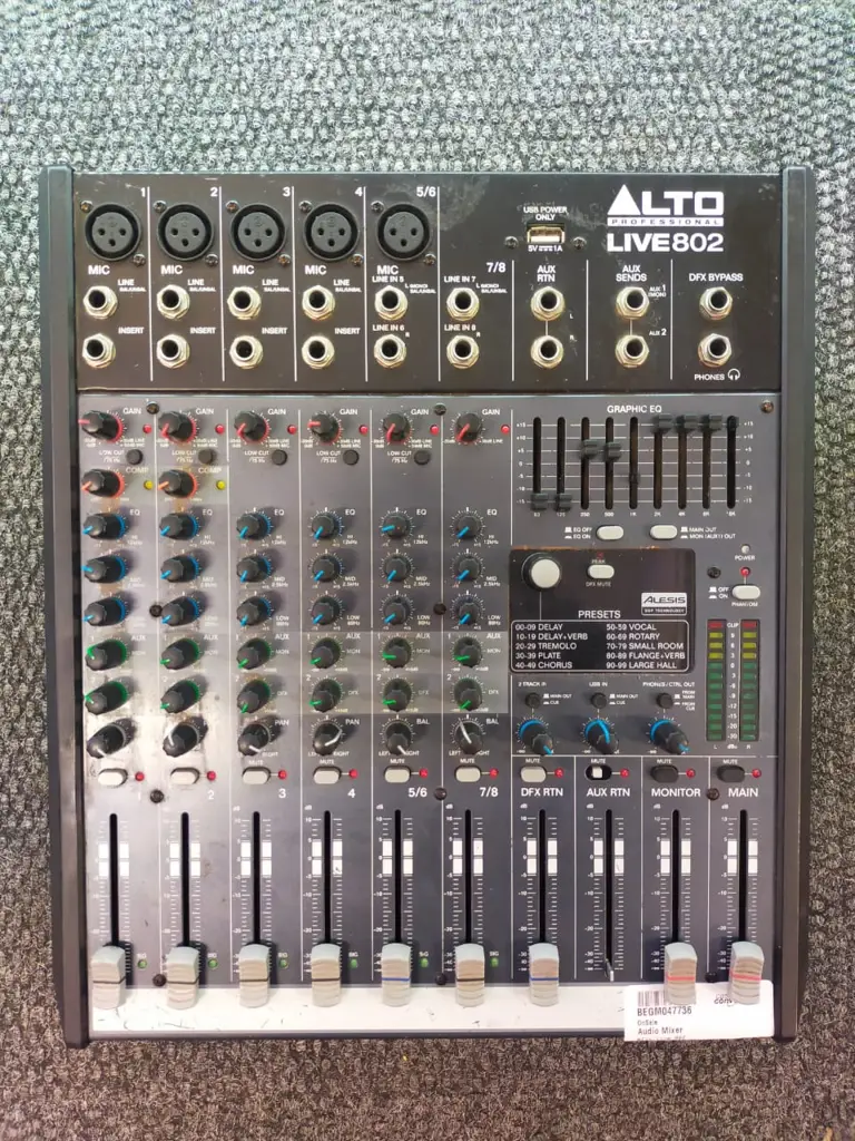 Alto Live 802 Professional 8 Channel/2 Bus Mixer - View 5