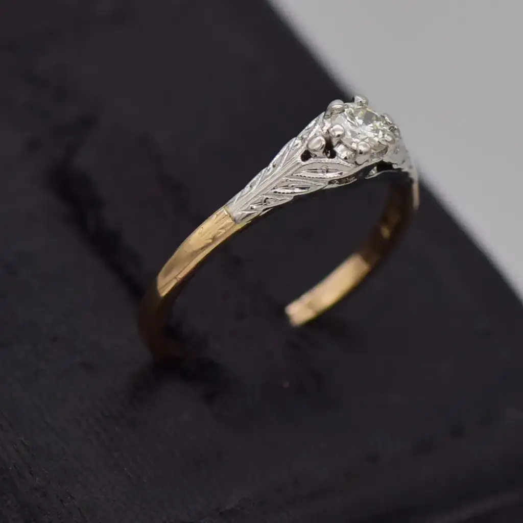 16ct Yellow Gold Engagement Ring - View 2