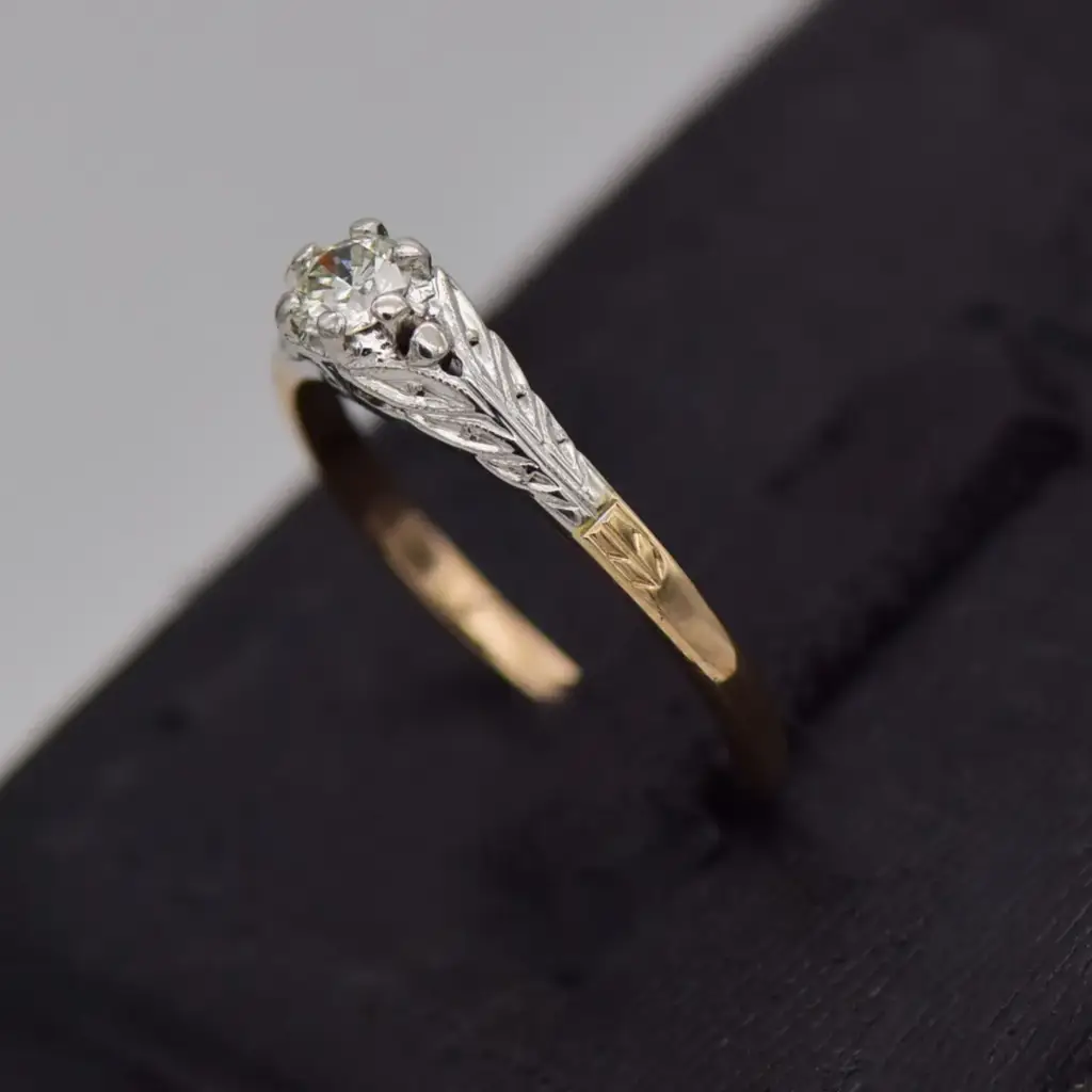 16ct Yellow Gold Engagement Ring - View 3
