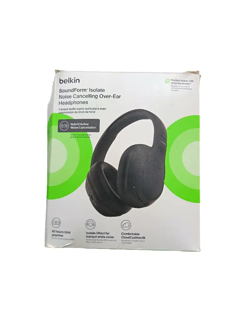 Belkin Soundform Isolate Wireless Noise Canceling Over-Ear Headphones - View 3