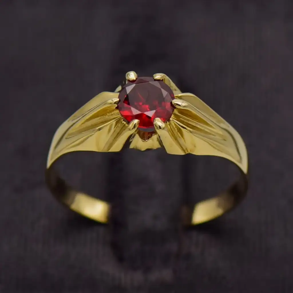 10ct Yellow Gold Men's Ring - View 2