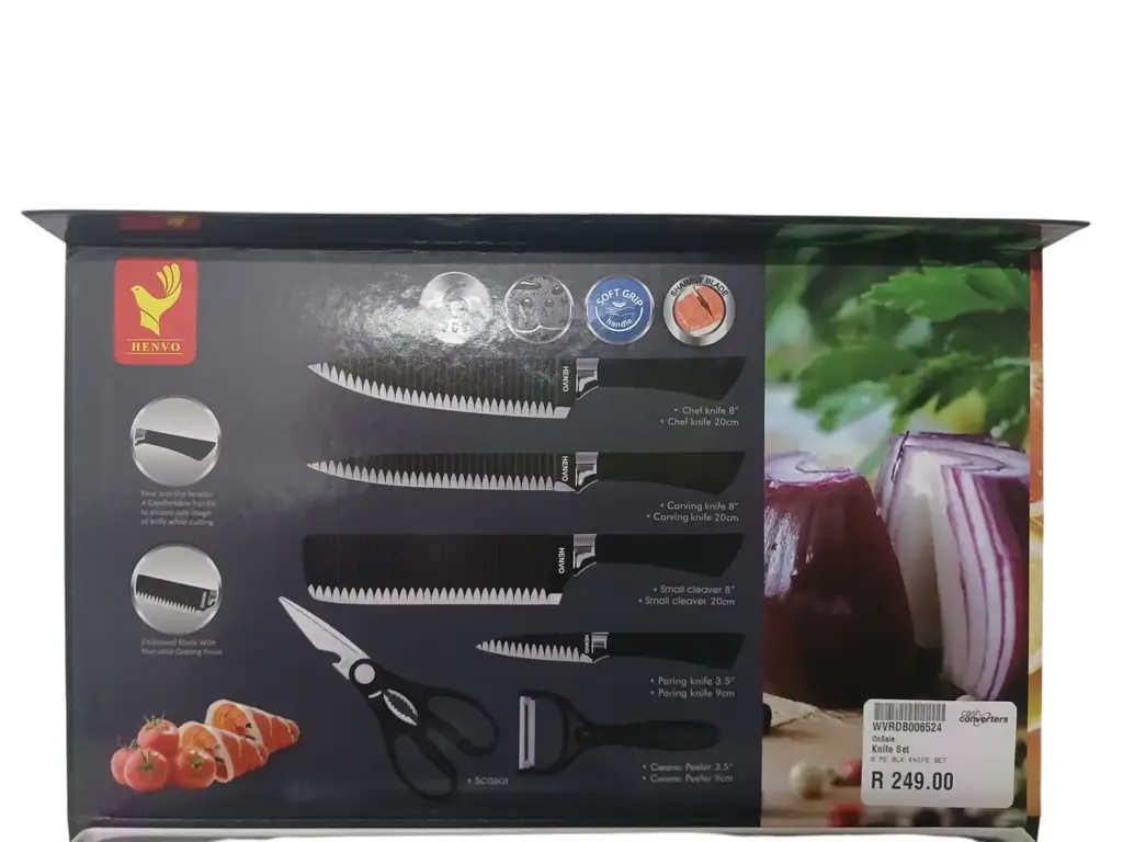 Henvo 6-Piece Black Knife Set (Er-0238A) - View 4