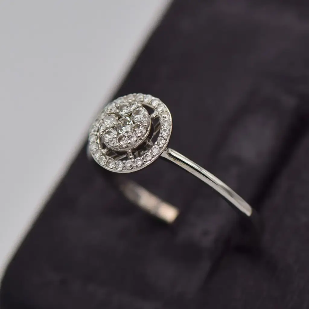 18ct White Gold Engagement Ring - View 3