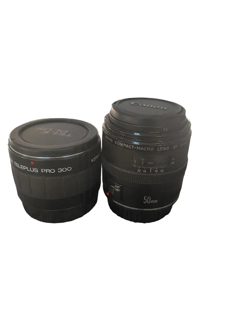 Canon 50Mm Macro Lense And Teleplus Set