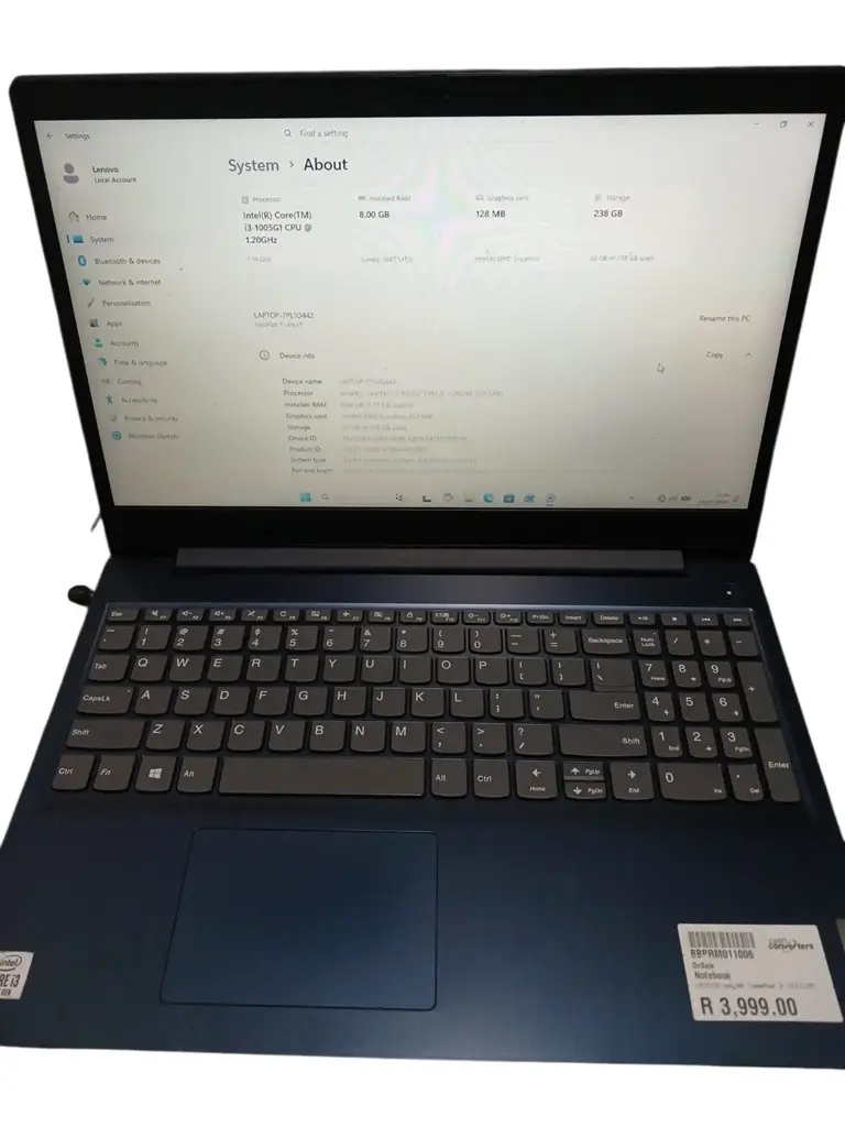Lenovo Ideapad 3 10Gen Laptop - View 4