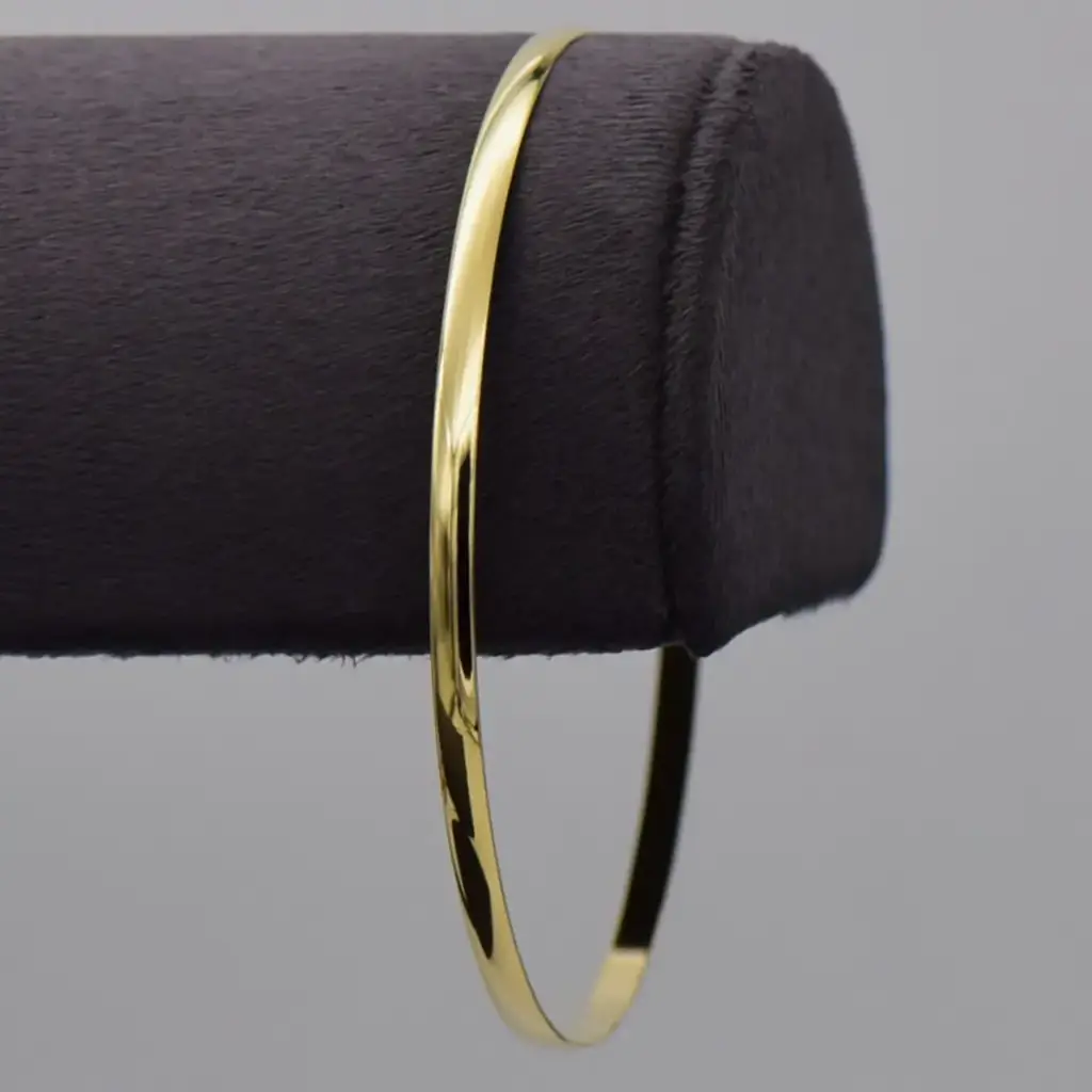 9ct Yellow Gold Bangle Plain