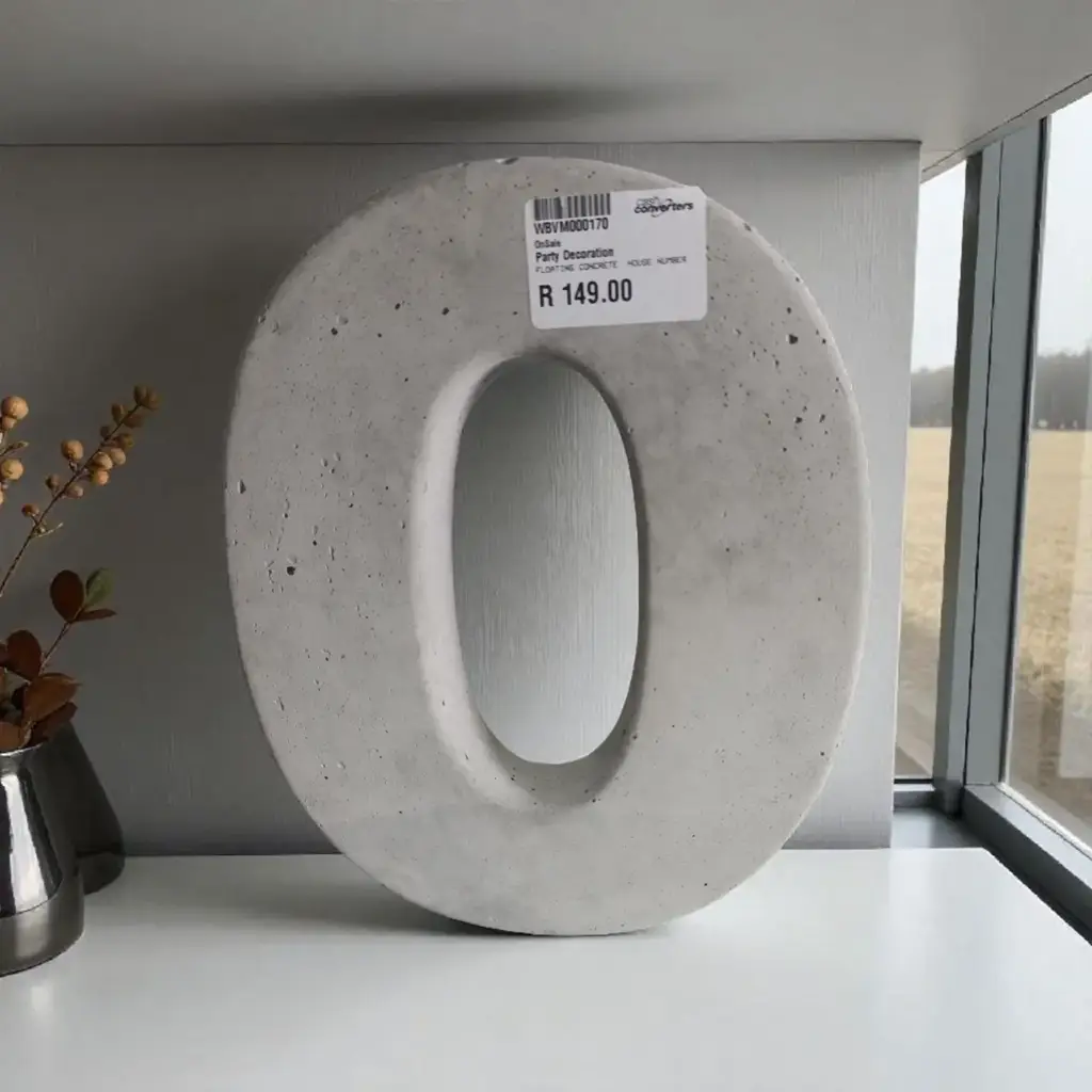 Floating Concrete-House Number - View 3