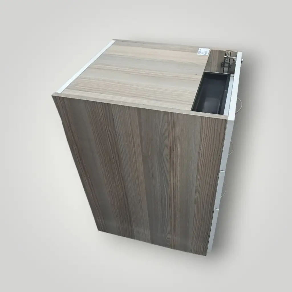 Three-Drawer Desk-Height Pedestal With Lock - View 2