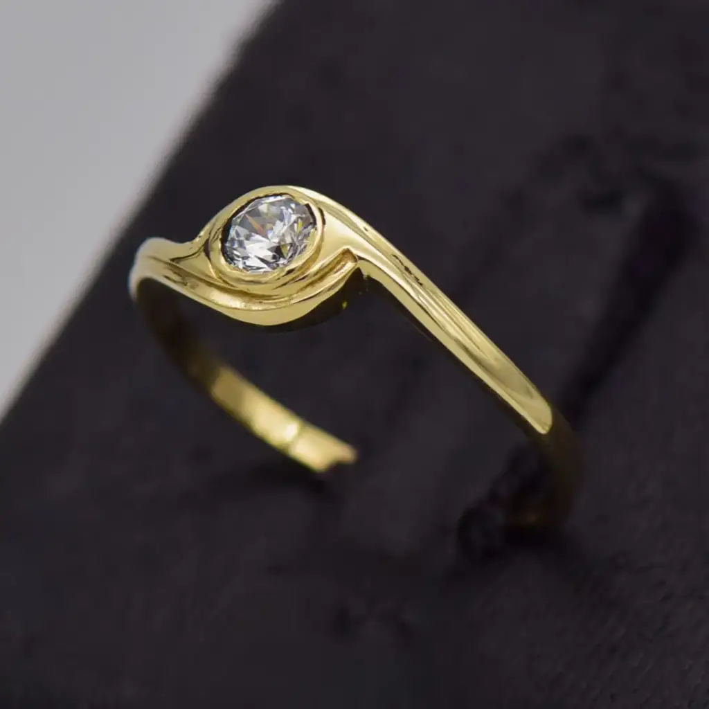 9ct Yellow Gold Dress Ring - View 3