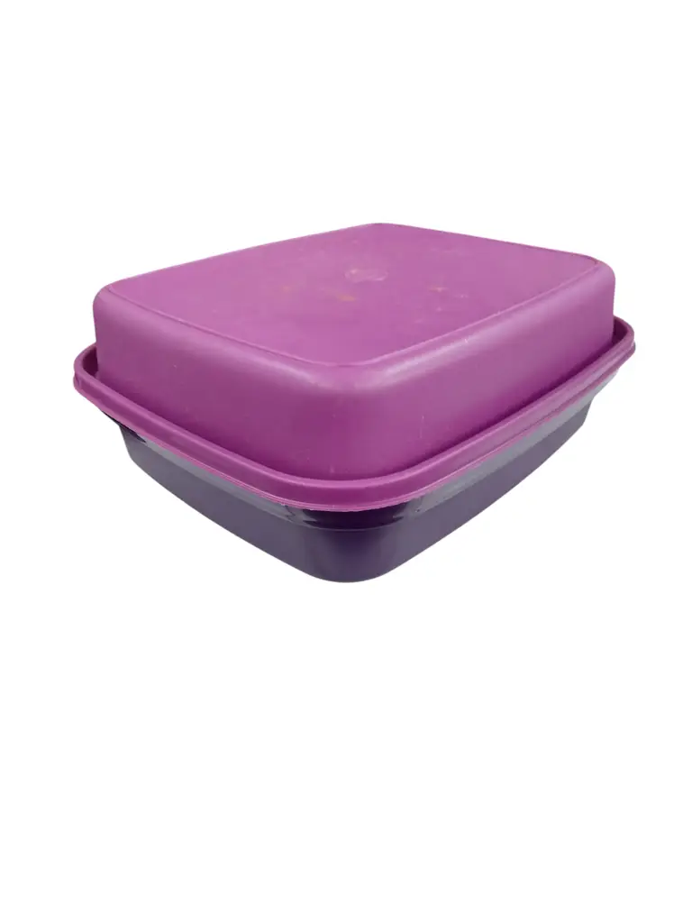 Purple Square Tupperware Bowl