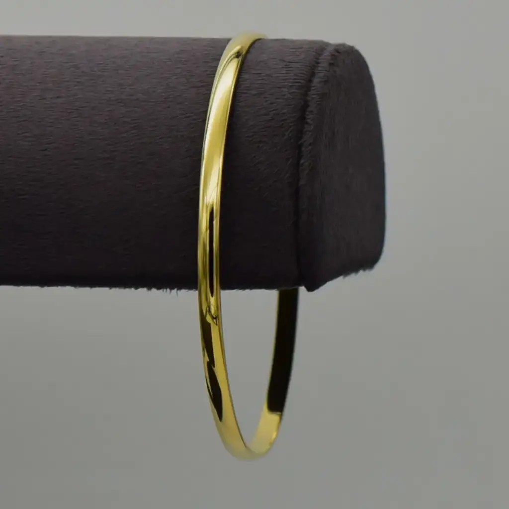 9ct Yellow Gold Bangle Plain