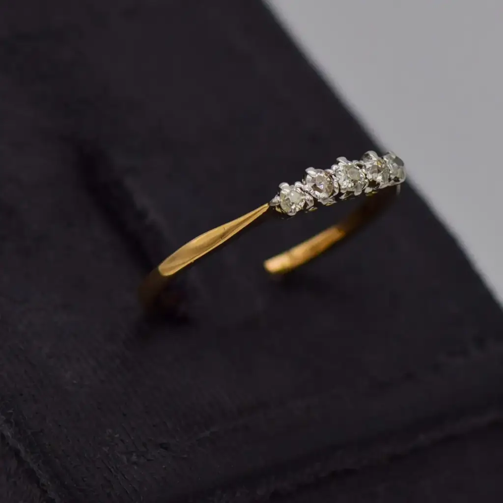 17ct Yellow Gold Dress Ring - View 2